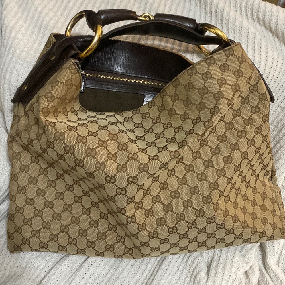 Gucci Horsebit Monogram Hobo